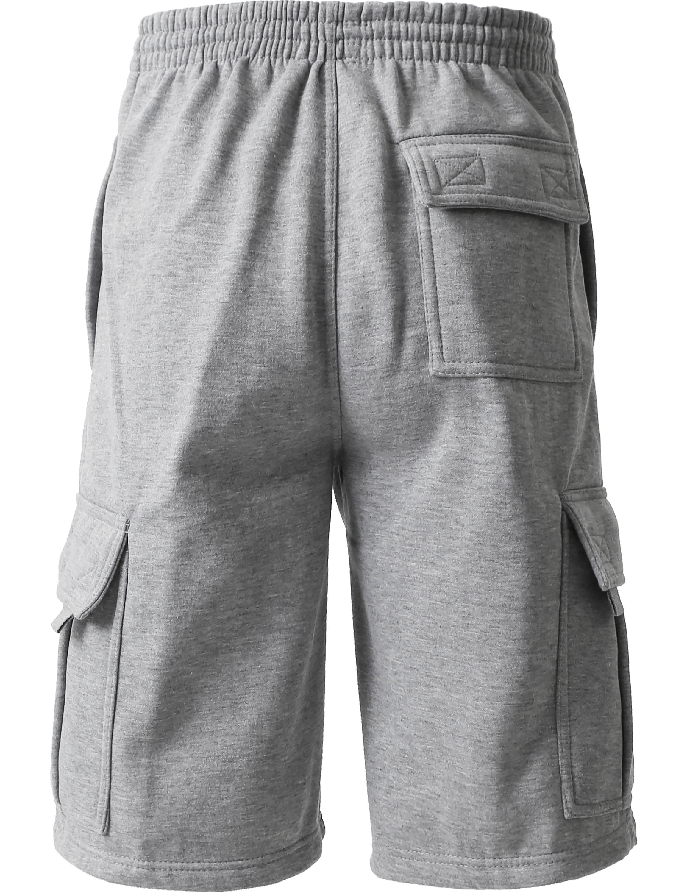 Men's Comfort Fleece Cargo Sweat Shorts with Drawstring