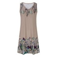thumbnail image 4 of Robe d'Été pour Femmes, Robe pour Femmes, Robe d'Été Sans Manches à Col en V Imprimé Floral Décontractée pour Vacances, 4 of 6