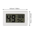 thumbnail image 2 of Phenofice 1Pc Electronic Home Hygrometer White Digital Room Temperature Humidity Monitor, 2 of 6