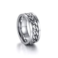 thumbnail image 6 of 8 Colors Spinner Chain Rings Men's 316L Stainless Steel Anniversary Band Sz 7-12, 6 of 9