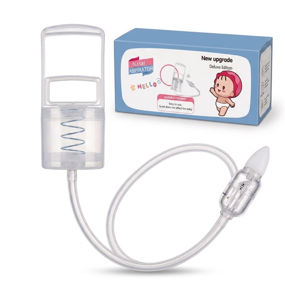 Molucky Nasal Aspirator for Baby and Toddler with Hand Pump and Non-Invasive Tip, White