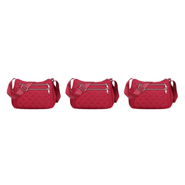 Transemion Crossbody Bag Premium For Multipurpose Large Capacity Polyester Messenger Bag Multiple Occations Premiun Gift winered 3Set