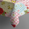 thumbnail image 4 of Pioneer Flower Floral Print Pattern Rectangle Tablecloth 60"x120", Waterproof Polyester Table Cloth, Wipeable Spillproof for Dining Camping Indoor Outdoor, 4 of 6