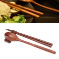 thumbnail image 1 of Wooden Chopsticks Spoon Set, Practical Reusable Travel Cutlery Set Lightweight Exquisite with Case for Office Camping Traveling, 1 of 7