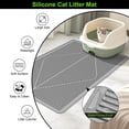 thumbnail image 4 of Alfombrilla de arena para gatos Mofason XXL impermeable para suelo, color gris, 4 of 8