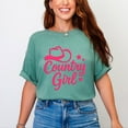 thumbnail image 4 of Country Girl Hat Puff Print  - Womens Garment Dyed Graphic T-Shirt, 4 of 8