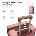 thumbnail image 3 of LARVENDER Luggage Sets 6 Piece with Duffel Bag, Expandable(Only 28 & 24") Hardside Luggage with Cosmetic Case 360° Spinner Wheels, Durable Luggage Set Clearance For Women Men, Rose Gold, 3 of 8