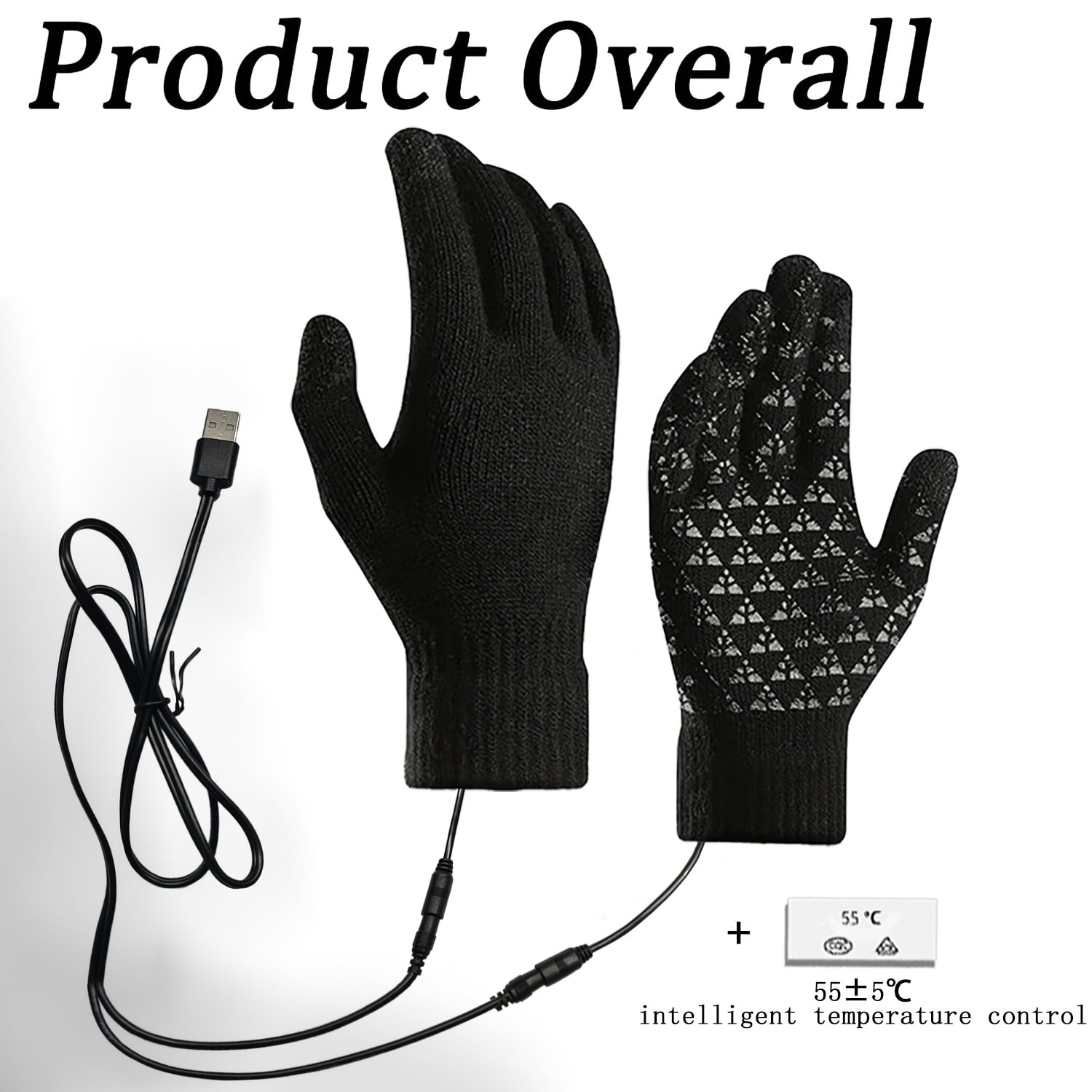KELI Smart Heated Gloves – 3-Level Warming, USB Rechargeable, Touchscreen Compatible – Windproof & Waterproof for Skiing, Motorcycle Riding & Outdoor Work (Men & Women)