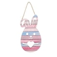 thumbnail image 2 of Meggemo Easter Wooden Hanging Ornament Egg Carrot Bunny Wooden Sign Home Door Wall Table Decor Rustic Hand Painted Holiday Spring Craft Pendant, 2 of 6