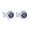 Blue, variant on 1 Pair Stud Earrings Sunflower Shape Cubic Zirconia Inlaid Ear Studs Women Geometric Earrings Jewelry Gift