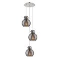 thumbnail image 4 of Innovations Lighting  Newton Sphere - 3 Light 8" Cord Hung Multi Pendant - 10" Canopy Polished Nickel/Light Smoke, 4 of 5
