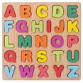 thumbnail image 1 of Alphabet Digital Puzzle Wooden Toys 20x20cm 3D Number Letter Shape Matching Jigsaw Board, 1 of 7