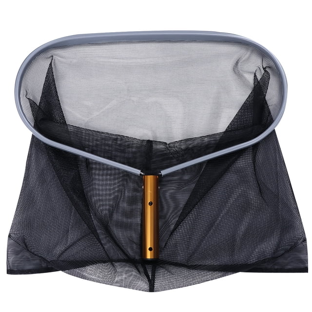 MasteelfCA Leaf Mesh Deep Nets Aluminum Frame Pool Cleaning Net for Swimming Pool Pond No Stretch Rod (Black)