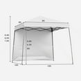 thumbnail image 2 of Gymax 10ft X 10ft Pop Up Tent Slant Leg Canopy W/ Roll-up Side Wall White, 2 of 10