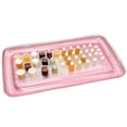 thumbnail image 3 of Kiddiway Transparent Floating Cup Holder Pool - Inflatable PVC Tray Ice Bar, Party Float Drinks Stable Base, Summer Pool Accessory,Pink, 3 of 7