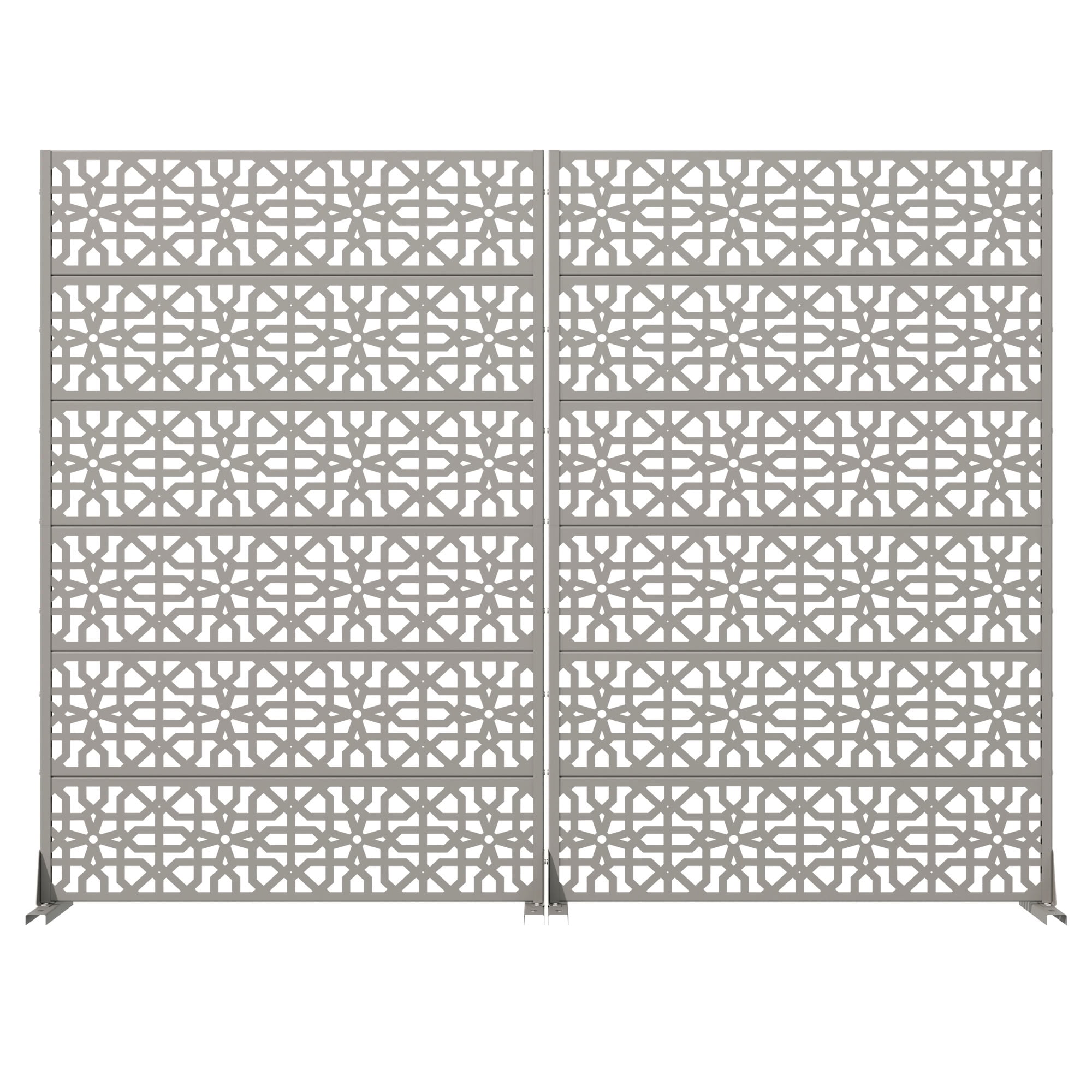 MAYEERTY 72*47in Outdoor Privacy Screen, Commercial Grade Metal Privacy Panel, Privacy Divider for Patio, Balcony, Garden