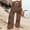 10#Brown, variant on Womens Casual Elastic Waist Drawstring Pants Straight Trousers Women Casual Comfortable Printing Pockets Elastic Waist Straight Loose Pants with Pocket