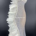 thumbnail image 1 of Vestido largo de fiesta de boda transparente de malla de plumas blancas elegantes para mujer, vestido Sexy de graduación con cuello Halter y diamantes de imitación, vestido de escenario de cantante oso de fresa Hogar, 1 of 6