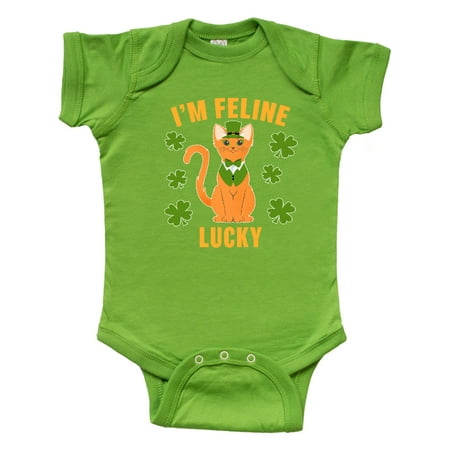 

Inktastic St. Patrick s Day I m Feline Lucky Gift Baby Boy or Baby Girl Bodysuit