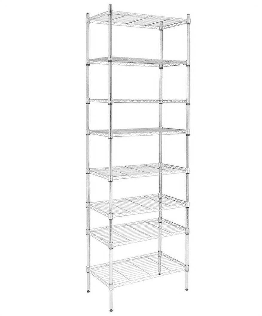 Ktaxon 5-Tier Wire Shelving Unit, Steel Storage Rack for Office Kitchen 30  W x 14 D x 60 H, Silver