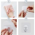 thumbnail image 4 of Jinsinto 12x Transparent Waterproof Adhesive Hooks Suitable for Living Room Bathroom Kitchen, 4 of 5