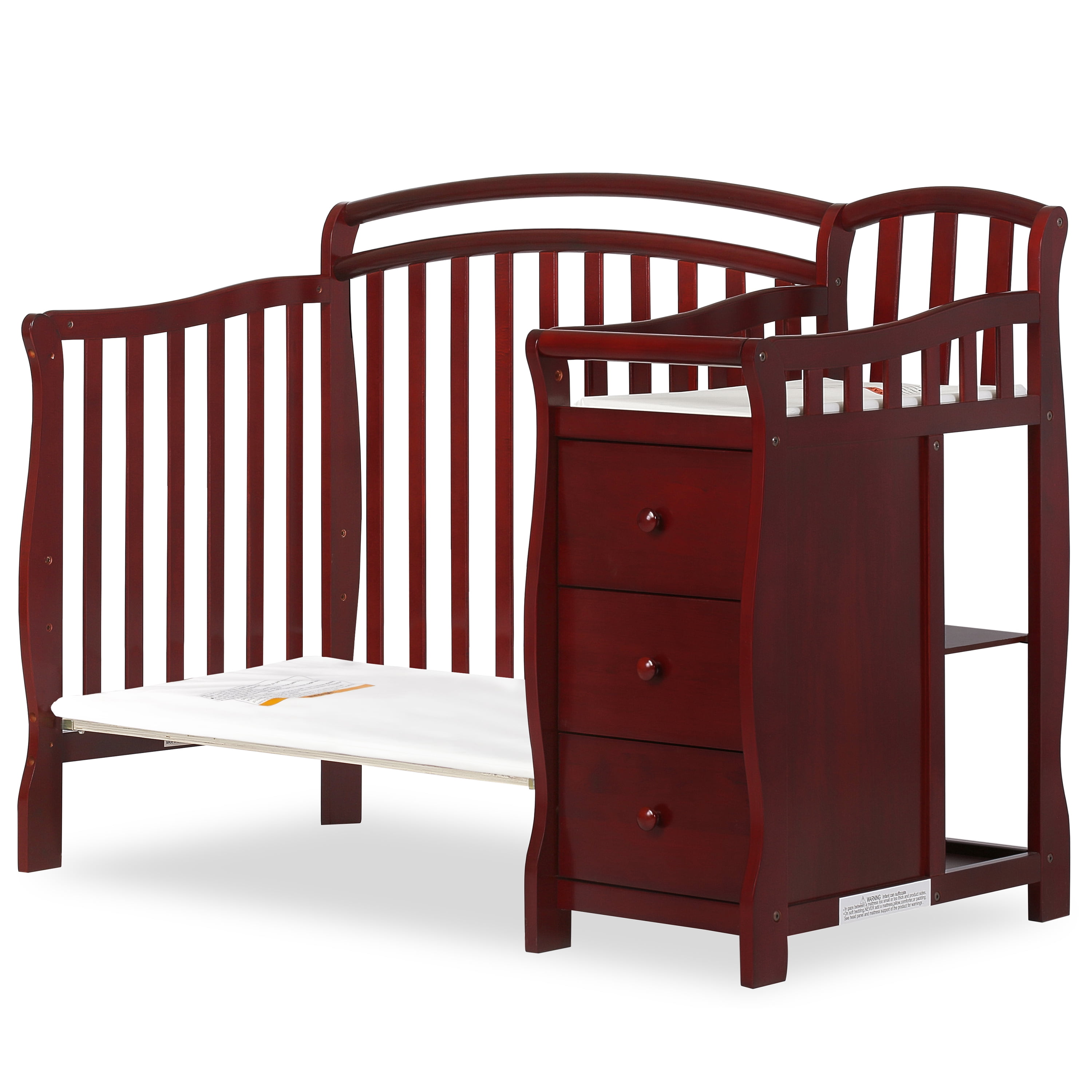 Dream On Me Casco 3 In 1 Mini Crib and Changing Table Conversion Post, Cherry