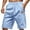Light Blue a, variant on Fnnxeal Mens Cargo Shorts Relaxed Fit-Casual Elastic Waist Outdoor Solid Drawstring Summer Shorts with Multi Pockets Beige