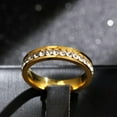 thumbnail image 2 of 4MM AAA Cz Gold Bands Women's Engagement Stainless Steel Ring Size 6/7/8/9/10/11, 2 of 5