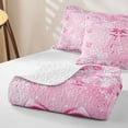 thumbnail image 4 of Erosebridal Cute Coquette Bow Quilt Full For Kids,Pink Diamond Letter A Monogram Full Bedspread Sets,3pcs, 4 of 7
