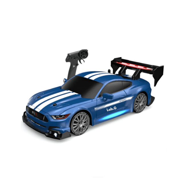 Drift Car De 2,4 Ghz, 1:24 A 20 Km/h, 4wd Con Luces Y Ruedas Lab.G Azul