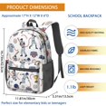 thumbnail image 3 of Baseball and Glove White Pattern 17" School Backpacks for Teens,Waterproof Oxford Fabric,S-Shape Padded Straps for School,Travel,Hiking,Camping, 3 of 6