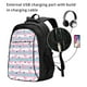 thumbnail image 2 of Fotbe Flamingo1 Mochila con Estampado y Puerto USB para Hombre y Mujer, Mochila Antirrobo, Mochila de Viaje, Mochila Escolar, Mochila Universitaria, 2 of 7