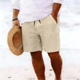 thumbnail image 5 of Vhkiploz Plus Size Summer Board Shorts for Men's Drawstring Wide Leg Bermuda Shorts Solid Color Elastic Beachwear with Side Pockets, S-4XL, 5 of 8