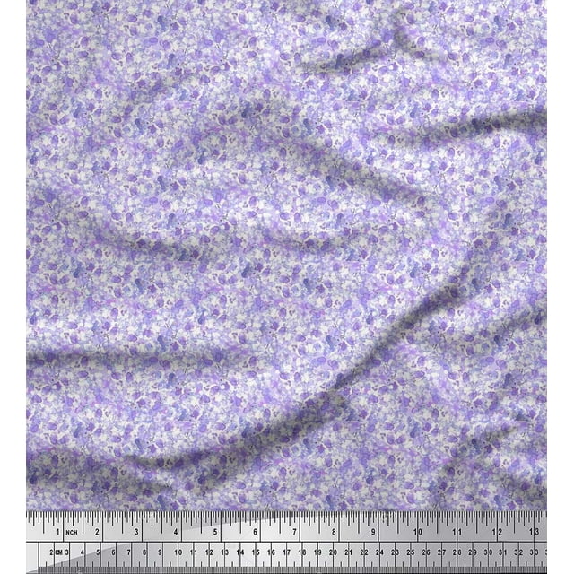 Soimoi Velvet Fabric Flower Watercolor Print Sewing Fabric Yard 58 Inch Wide
