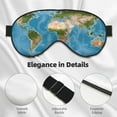 thumbnail image 2 of Rocae Earth View World Map for Mask for Women Men, Luxury Eye Cover Eye Shade with Adjustable Strap for Travel, Nap, Meditation, 2 of 7