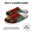 thumbnail image 6 of Daiia Rusty Rocket Launch Print Women’s Fuzzy Slippers Memory Foam Lightweight House Shoes Cozy Loafer Flannel House Shoes-37/38, 6 of 7