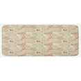 thumbnail image 1 of Valentines Kitchen Mat, Doodle Style Abstract Heart Shapes with Love and Affection Theme, Plush Decorative Kitchen Mat with Non Slip Backing, 47" X 19", Beige Dark Coral White, by Ambesonne, 1 of 1