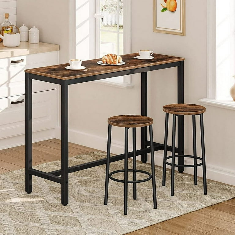 3 piece black pub table set new arrivals