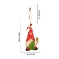 thumbnail image 4 of Cheapark Handmade Wooden Christmas Gnome Hanging Ornament - Santa Claus Decorative Pendant with String, Charming Tree Accent for Christmas Party, 4 of 6