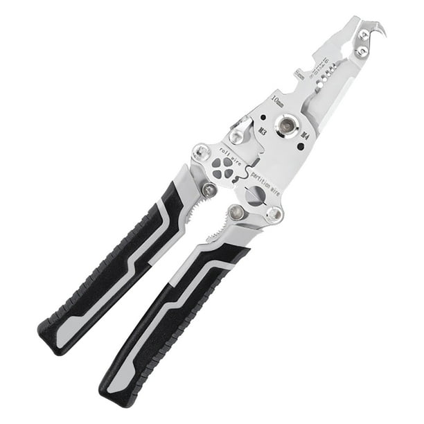 Alicates plegables multifuncionales 18 en 1. Pelacables plegable mejorado. Pelacables rápido. Pelacables para cortar y tirar de cables