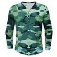 thumbnail image 2 of LEBONYARD Henley Sweatshirts for Men,Men's Camouflage Printing Button Casual Long Sleeve Round-Neck Blouses Shirts Camouflage XL, 2 of 4