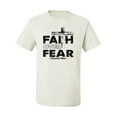 thumbnail image 2 of Wild Bobby, Faith Over Fear Psalm 118:6 , Inspirational/Christian, Men's Graphic Tees, White, X-Large, 2 of 3