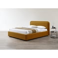 thumbnail image 5 of Omax Decor Upholstered Platform Queen Bed in Mustard Boucle Fabric, 5 of 9