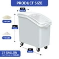 thumbnail image 3 of ModFusion 21-Gallon Food Storage Container with Wheels and Scoop, White, 3 of 10