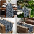 thumbnail image 5 of Navy Blue Floral Table Runner 70 Inches Long,Abstract Art Flowers Traditional Cotton Linen Table Runners Dresser Scarves,Decorative Fabric Tabletop Scarf Furniture Cover for Home Dinner Party 13"x70", 5 of 9