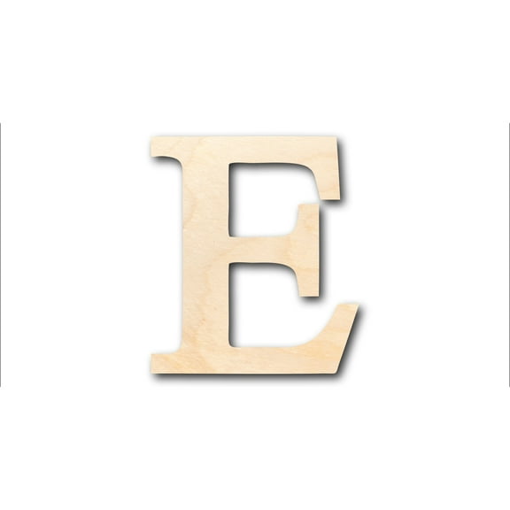 Unfinished Wood Bold Epsilon Shape - Craft - up to 46" DIY 10" / 1/8"