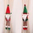 thumbnail image 2 of ZHAOCHENG 2 piezas de decoraciones navideñas, elfos, parejas, cortinas, brazos, muñeco de Rudolph, muñeco de nieve, cortinas, lazos, festival, ventana, arreglo de escenario, 2 of 5