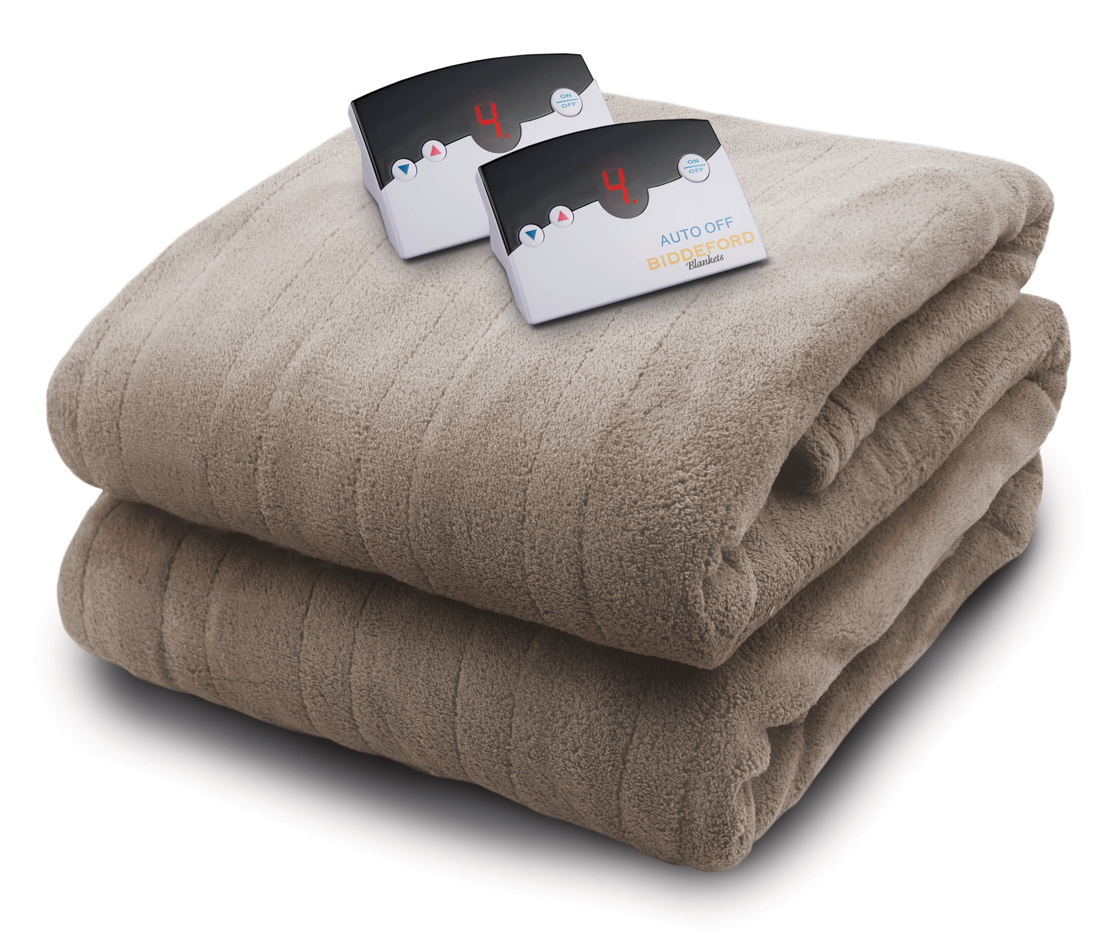 King Fawn Beige NEW Biddeford Blankets Comfort Knit Heated Blanket 