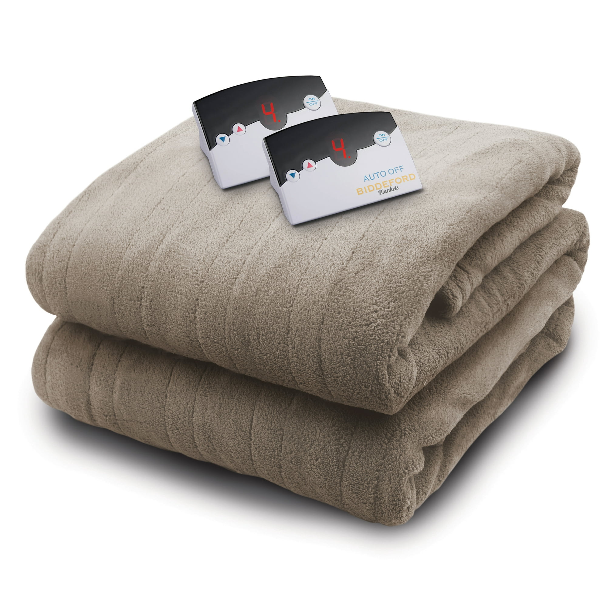 Biddeford Micro Plush Electric Heated Blanket With Digital Controller,  Queen, Taupe - Walmart.com