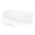 thumbnail image 2 of Dualoai Wall Mount Wire Basket Food Storage Kitchen Storage for Ginger Egg Vegetable White L with Hook, 2 of 9
